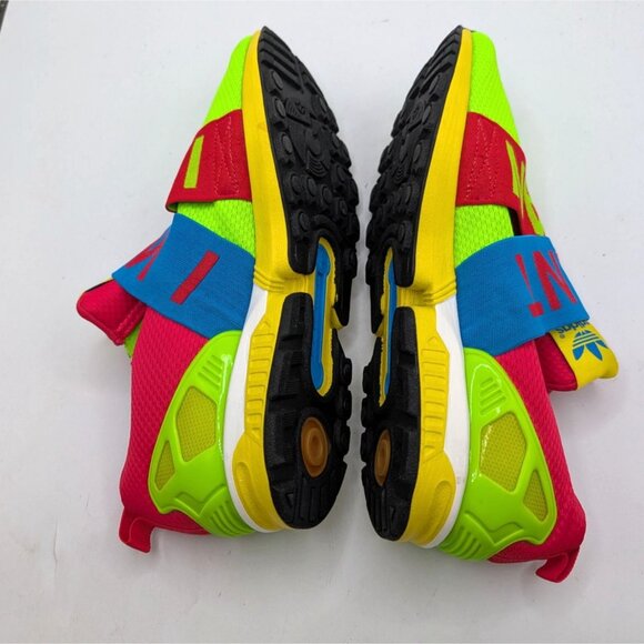 Adidas ZX Flux I Want I Can Sneakers Men\'s 9 Bright Neon Yellow/Red/Blue/Green main image 4